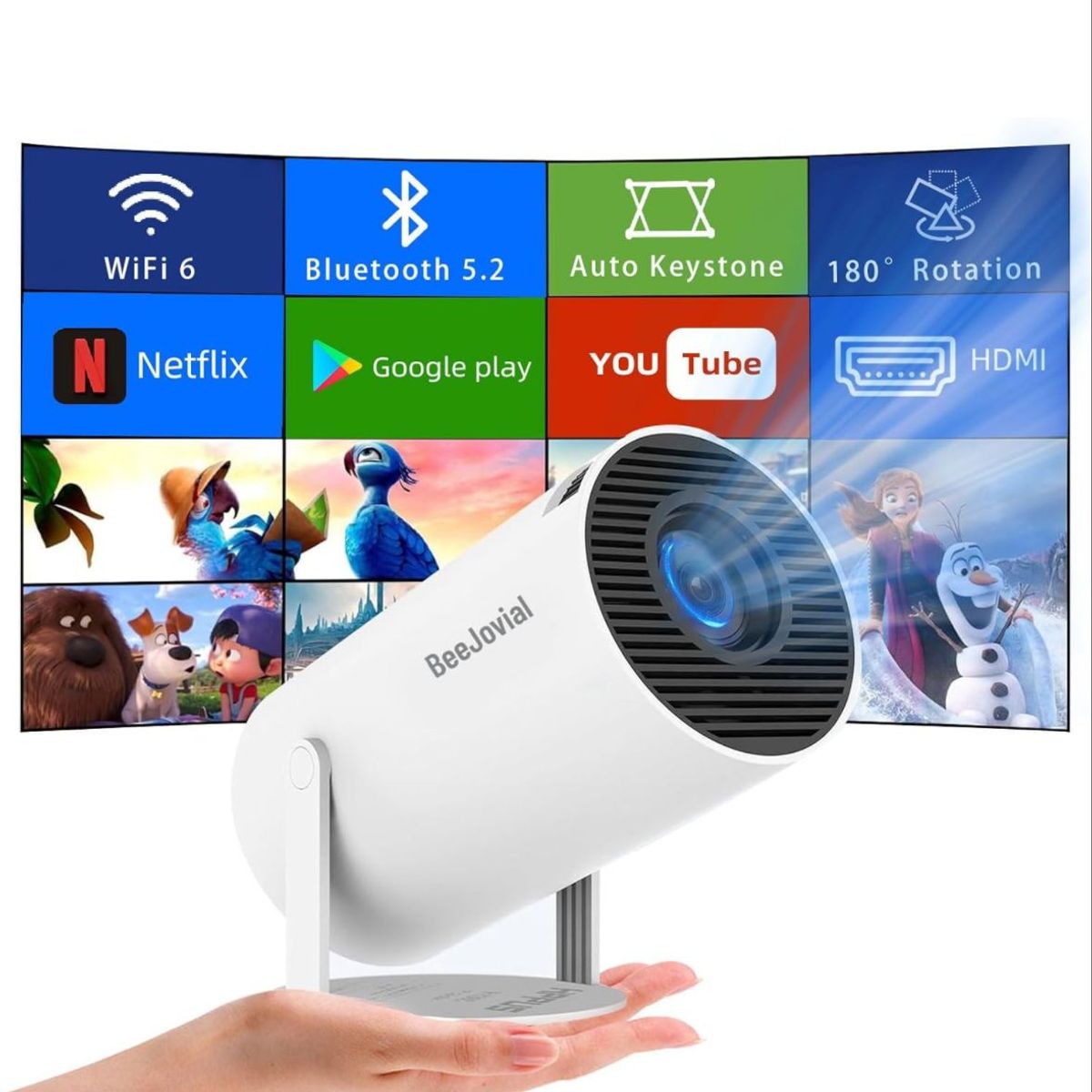 SHUNGA - Mini Proyector Ultra HD - Portátil