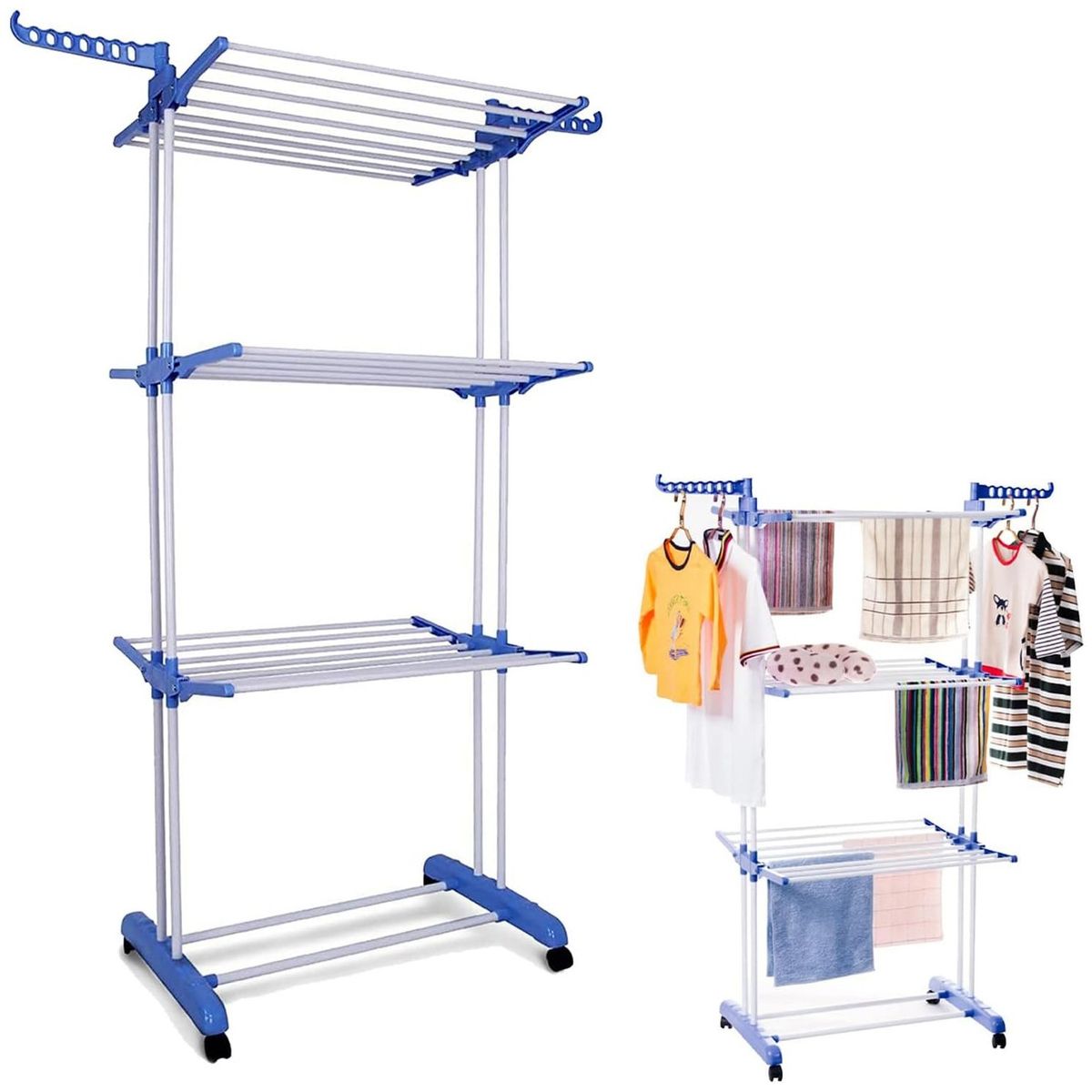 ONE PIXEL - Tendedero De Ropa Plegable 3 Niveles Moderno