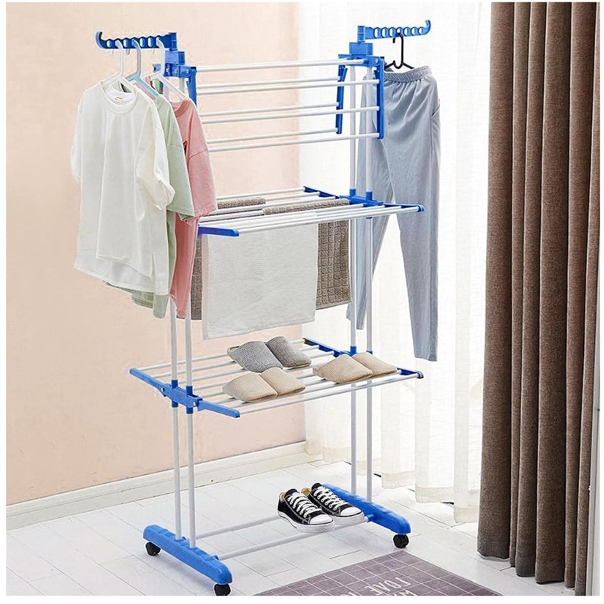 ONE PIXEL - Tendedero De Ropa Plegable 3 Niveles Moderno