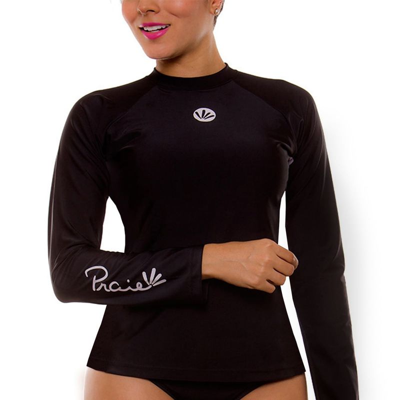 PRAIE - Buzo de Vestido de Baño Manga Larga PRAIE 2032A Negro