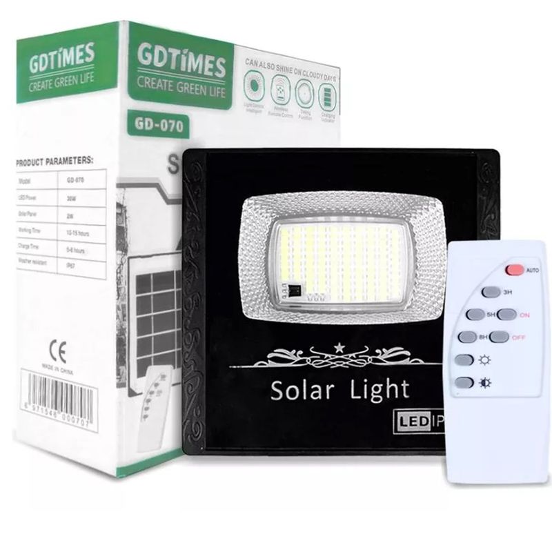ONE PIXEL - Reflector Solar 30w Lampara Led Panel Solar Control Remoto ONE PIXEL
