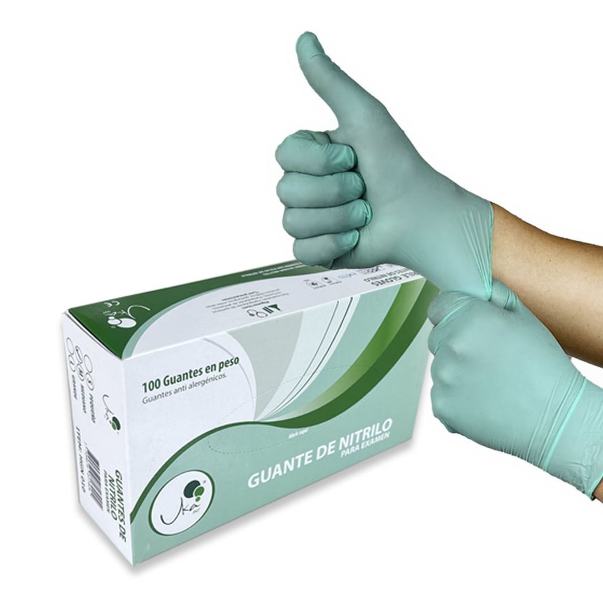 UKAINT - Guantes de Nitrilo Verde M x 100u ukaint