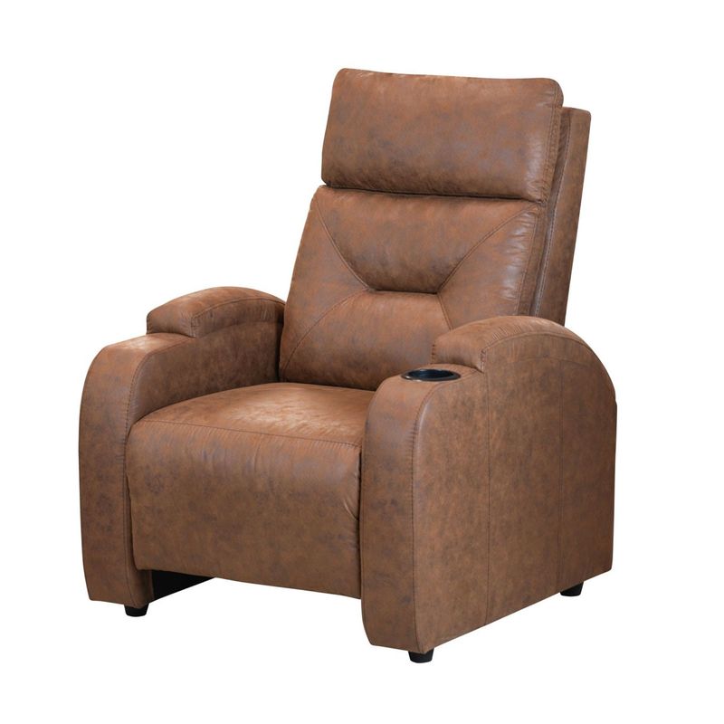 ELITE LIVING - SILLON RECLINABLE LOGAN CUERO SINTETICO MOCCA