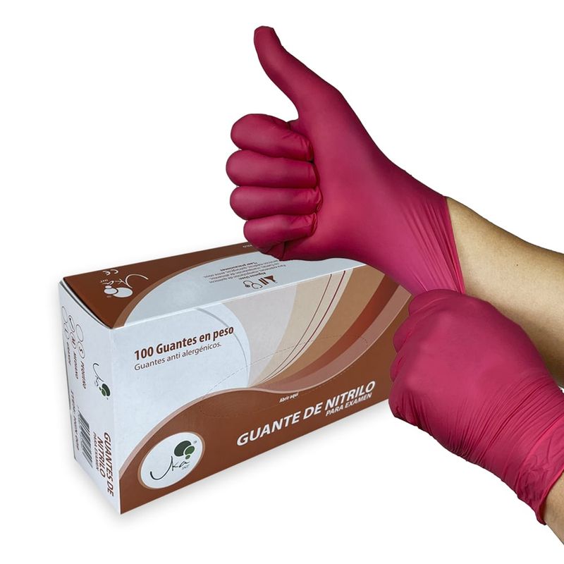 UKAINT - Guantes de Nitrilo Rojo L x 100u ukaint