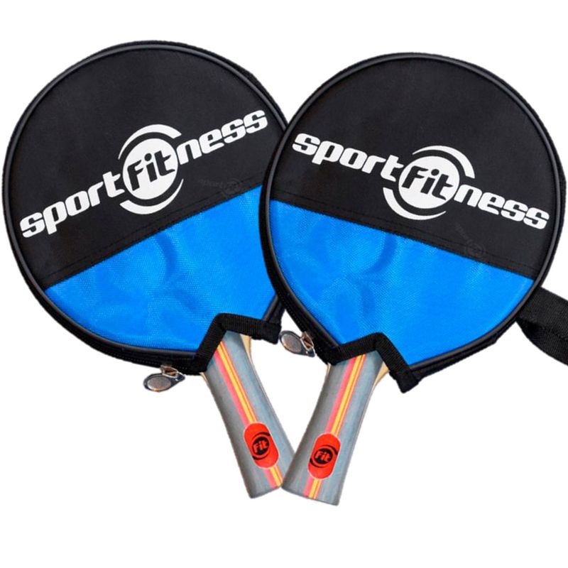 SPORTFITNESS - Raquetas Ping Pong Sport Fitness + Estuche Tenis Mesa X2und