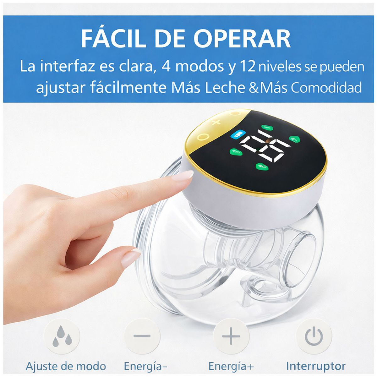 ONE PIXEL - Extractor De Leche Electrico Recargable 4 Modos ONE PIXEL