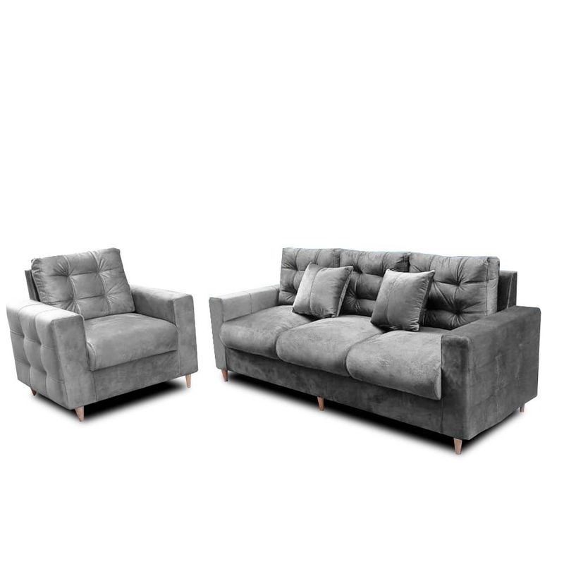 MAGIC CLASS - SALA MODERNA NEWCASTLE MICROFIBRA GRIS