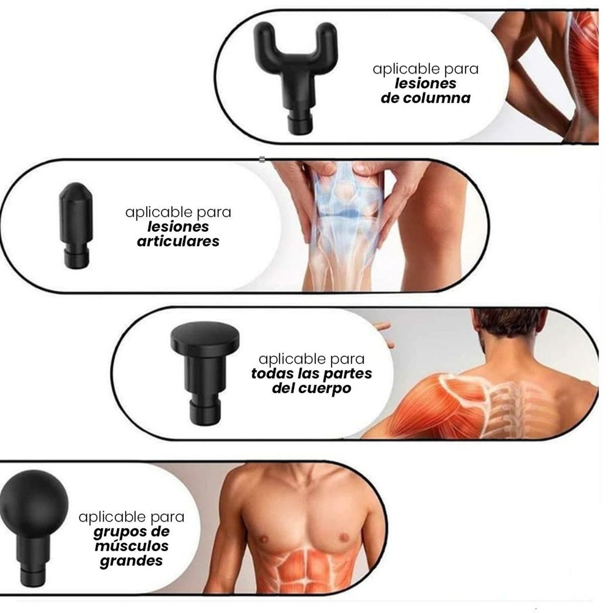 MILOPTS - Pistola Masajeadora Portátil Facial Gun Calor Y Frio