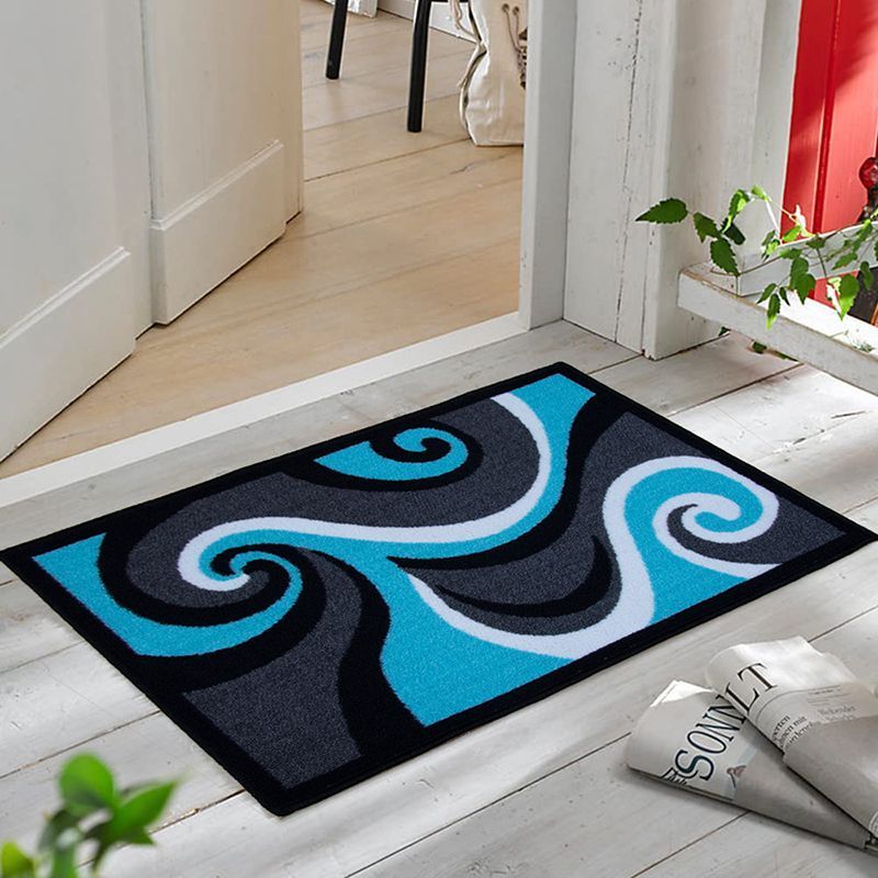 MITAPETE COM - Alfombra Tapete Pie De Cama - Entrada Turquesa 50 X 80cms