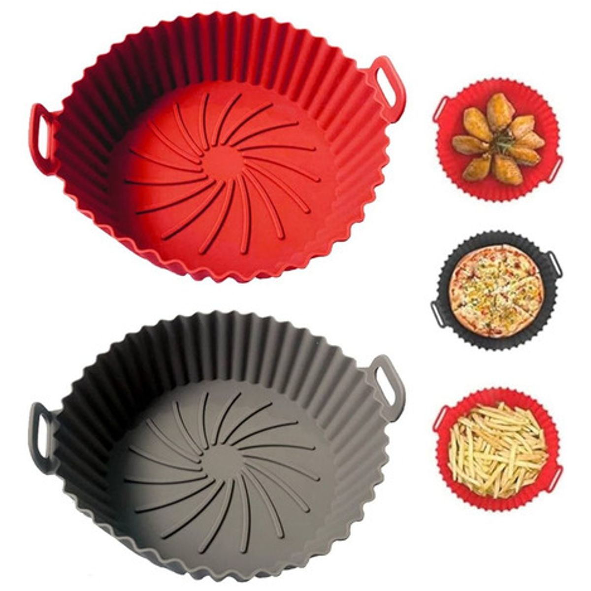 HOGAR DE MIS SUENOS - Canastilla Silicona Olla Freidora Air Fryer Reutilizable