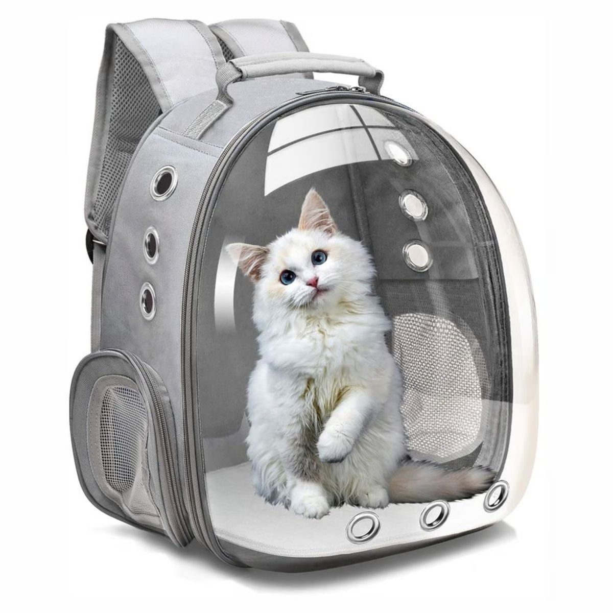 GENERICO - Maleta Para Mascotas Perro O Gato Morral GRIS