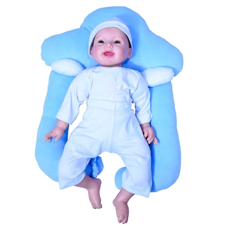 PRIMORDIAL - Almohada estabilizadora azul con brazos para bebé