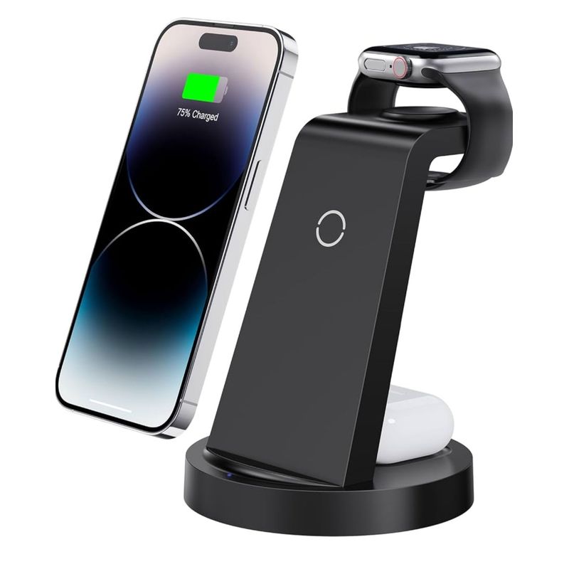 GENERICO - Cargador Inalámbrico 3 en 1 Compatible Con Iphone