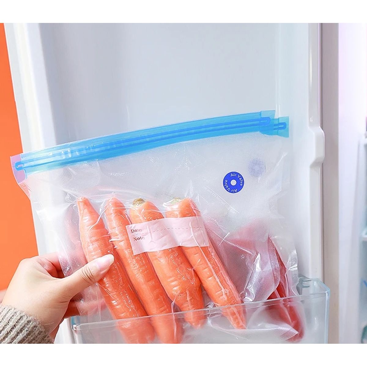 SISDATA - 10 Bolsas Al Vacio Para Alimentos 26x34cm Granos Carnes