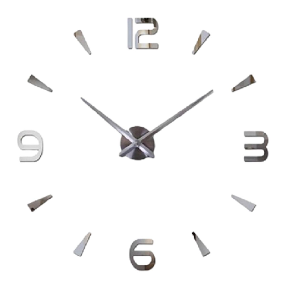 COOL TIME RELOJES - RELOJ DE PARED 3D TAMAÑO  MINI  50X50CM COLOR PLATEADO
