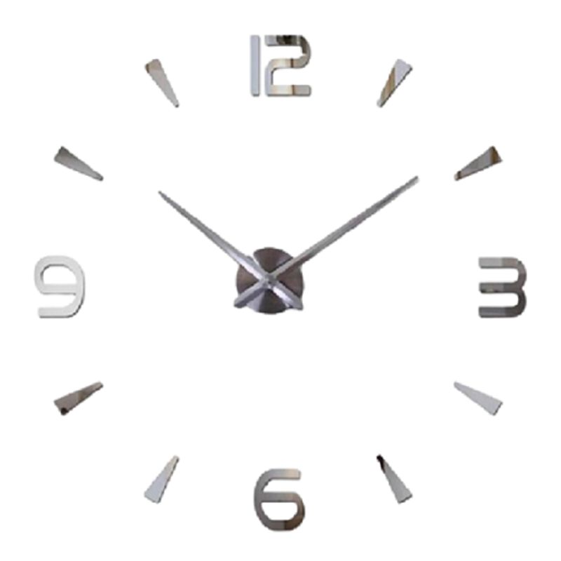 COOL TIME RELOJES - RELOJ DE PARED 3D TAMAÑO  MINI  50X50CM COLOR PLATEADO
