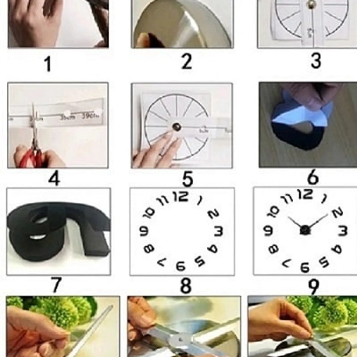 COOL TIME RELOJES - RELOJ DE PARED 3D TAMAÑO  MINI  50X50CM COLOR PLATEADO