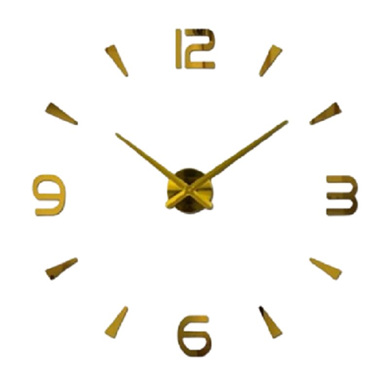 COOL TIME RELOJES - RELOJ DE PARED 3D TAMAÑO MINI 50X50CM COLOR DORADO