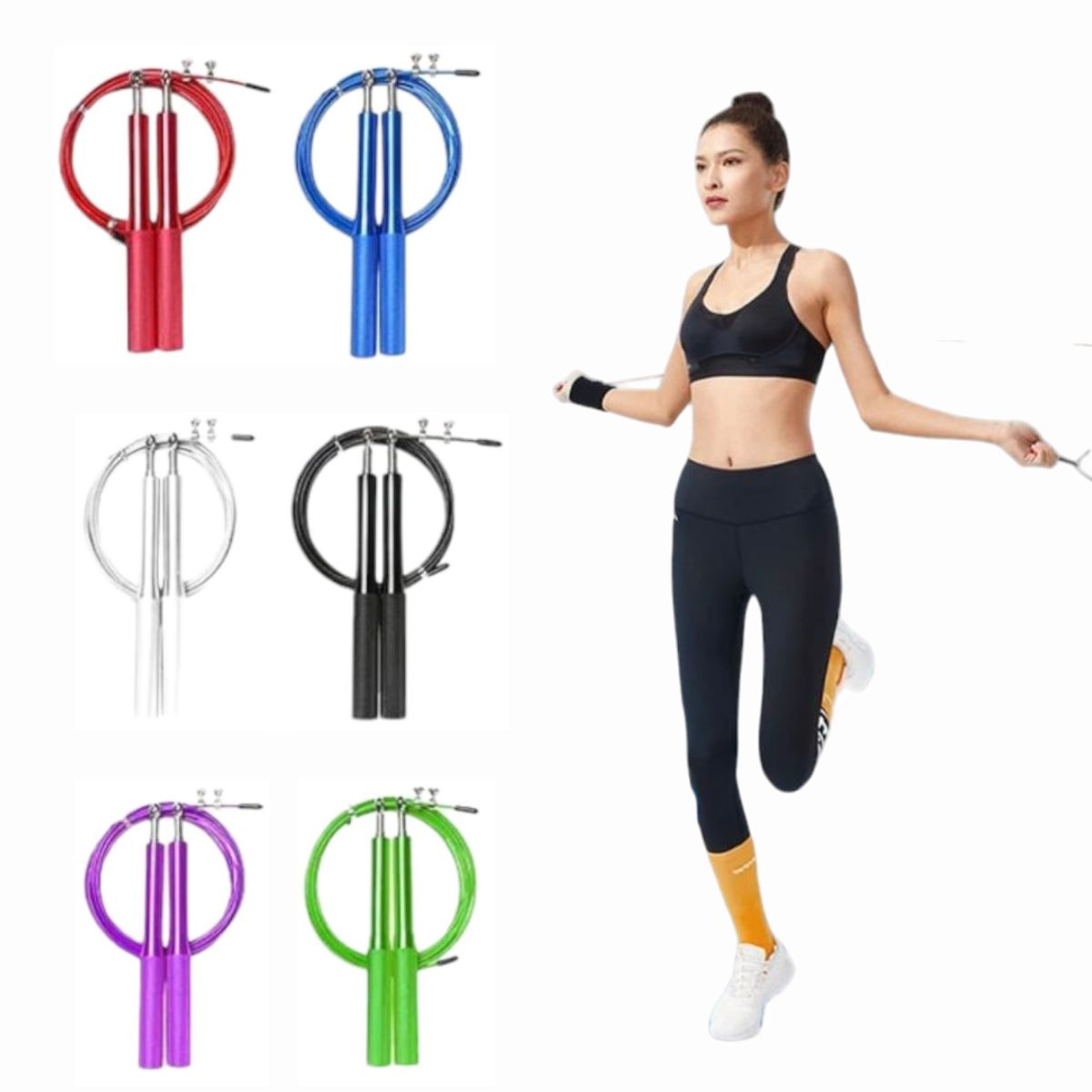 GENERICO - Lazo Profesional Cuerda Para Saltar Velocidad 100% Metalico