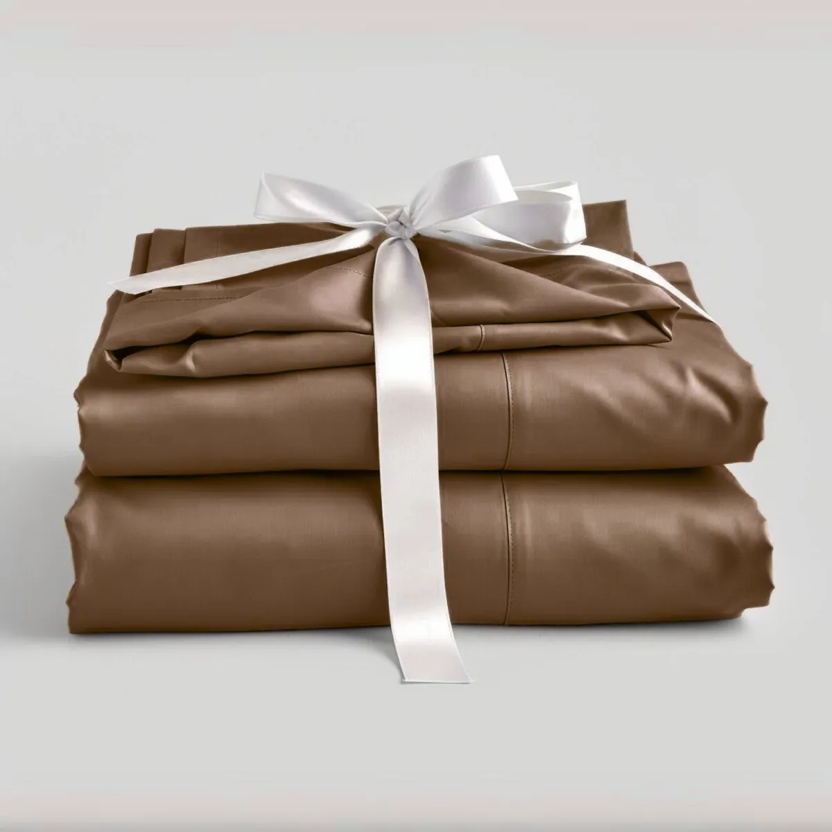 KARYTEX - Juego De Sabanas Unicolor Liso Cama Doble Color Chocolate