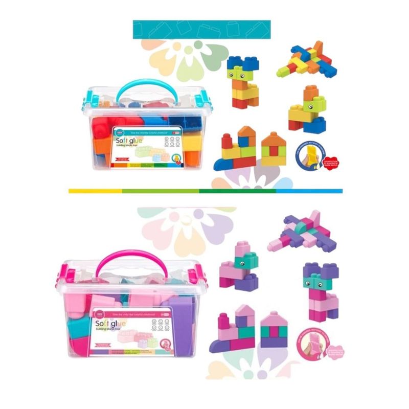 IMPORTACIONES UNIVERSO - Caja De Set De Bloques Apilables Niño Y Niña 24 Unidades