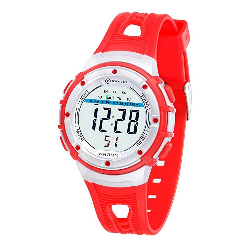 MINGRUI - Reloj Impermeable Niña Niños Digital Luz + Estuche.