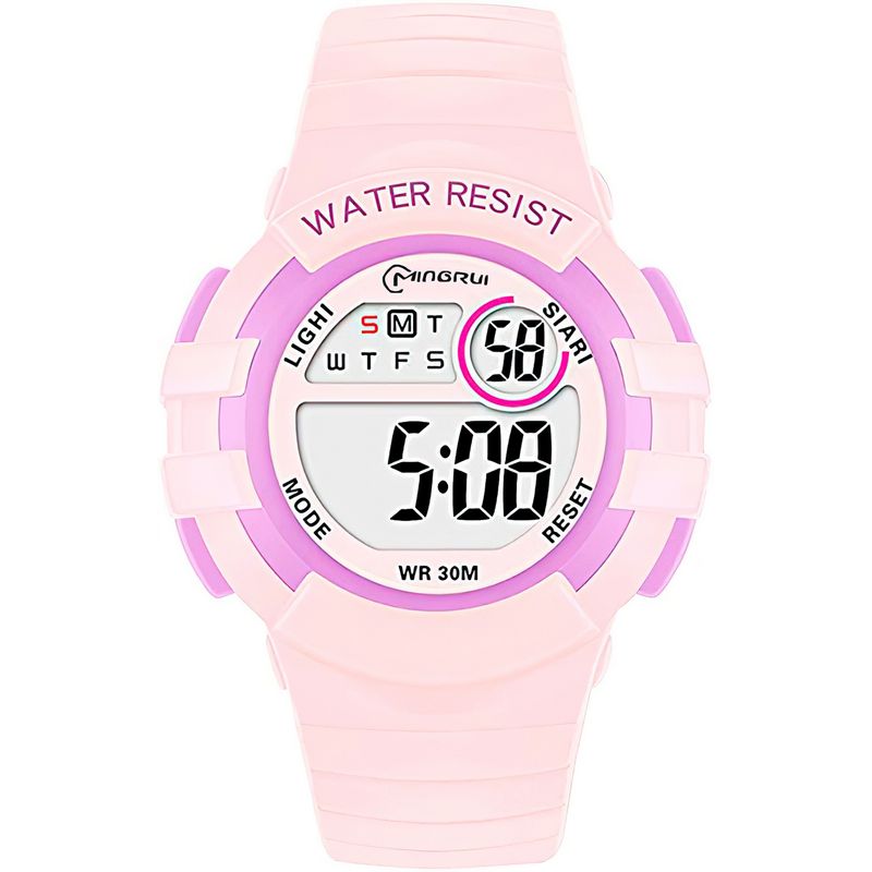 MINGRUI - Reloj Impermeable Niña Niños Digital Luz + Estuche.