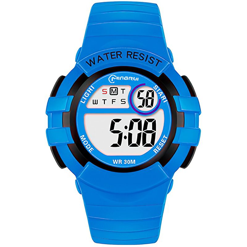 MINGRUI - Reloj Impermeable Niña Niños Digital Luz + Estuche.