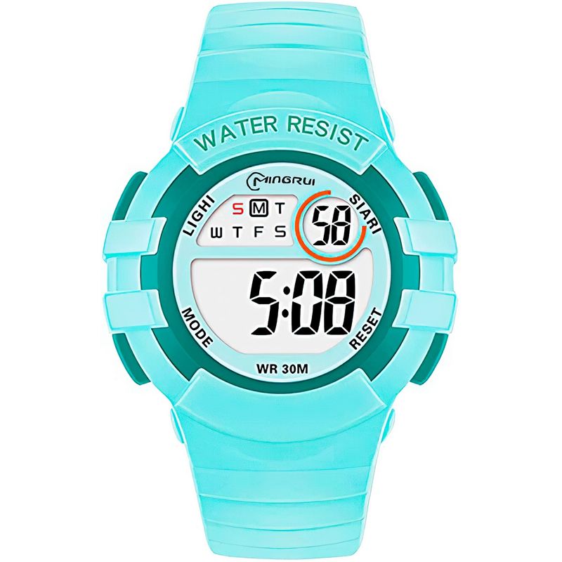 MINGRUI - Reloj Impermeable Niña Niños Digital Luz + Estuche