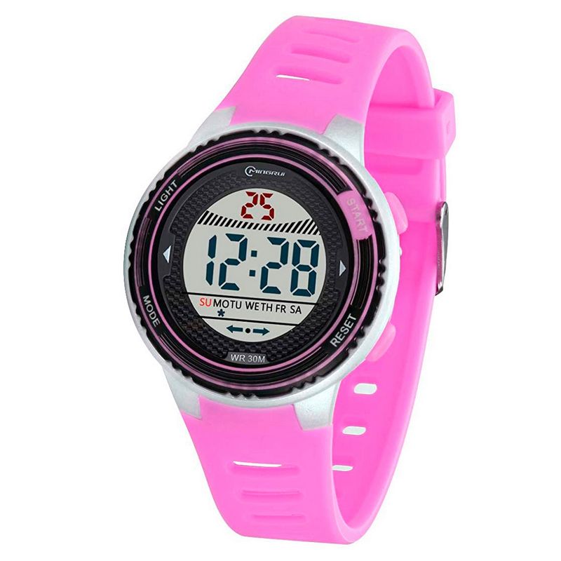 MINGRUI - Reloj Impermeable Niña Niños Digital Luz + Estuche