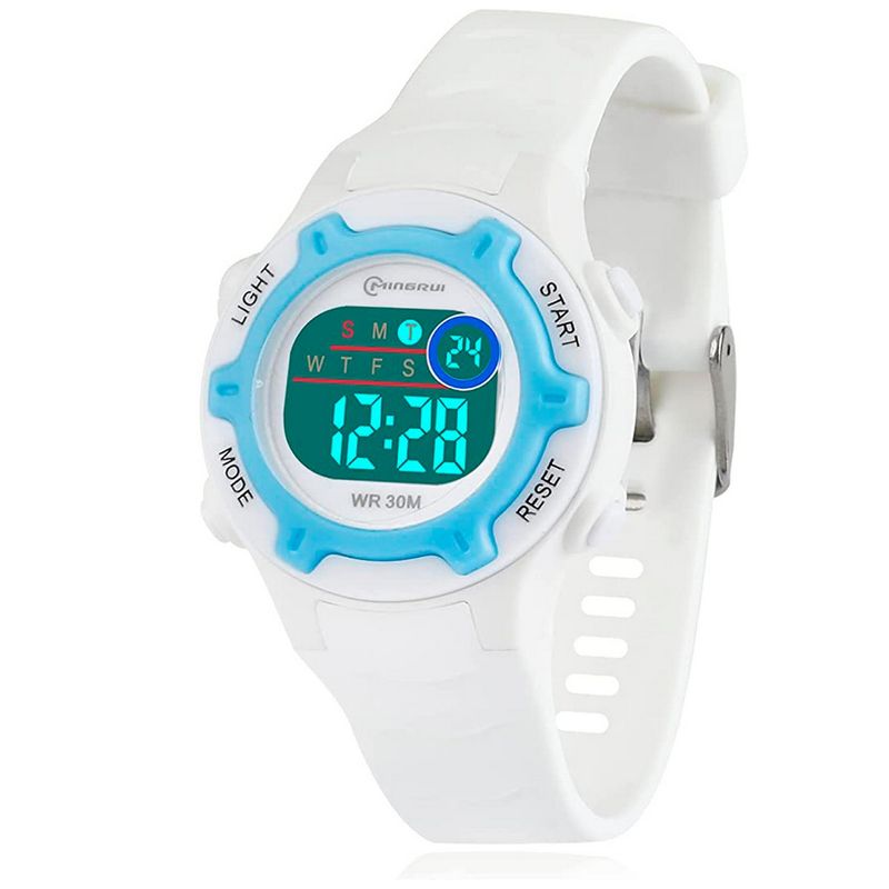 MINGRUI - Reloj Impermeable Niña Niños Digital Luz + Estuche.