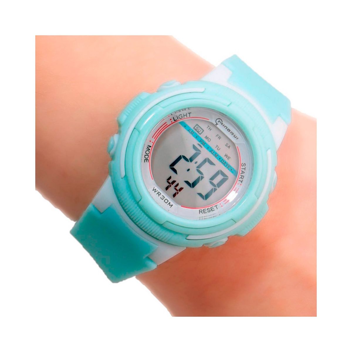 MINGRUI - Reloj Impermeable Niña Niños Digital Luz + Estuche.