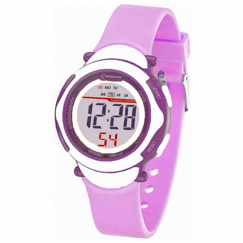 MINGRUI - Reloj Impermeable Niña Niños Digital Luz + Estuche