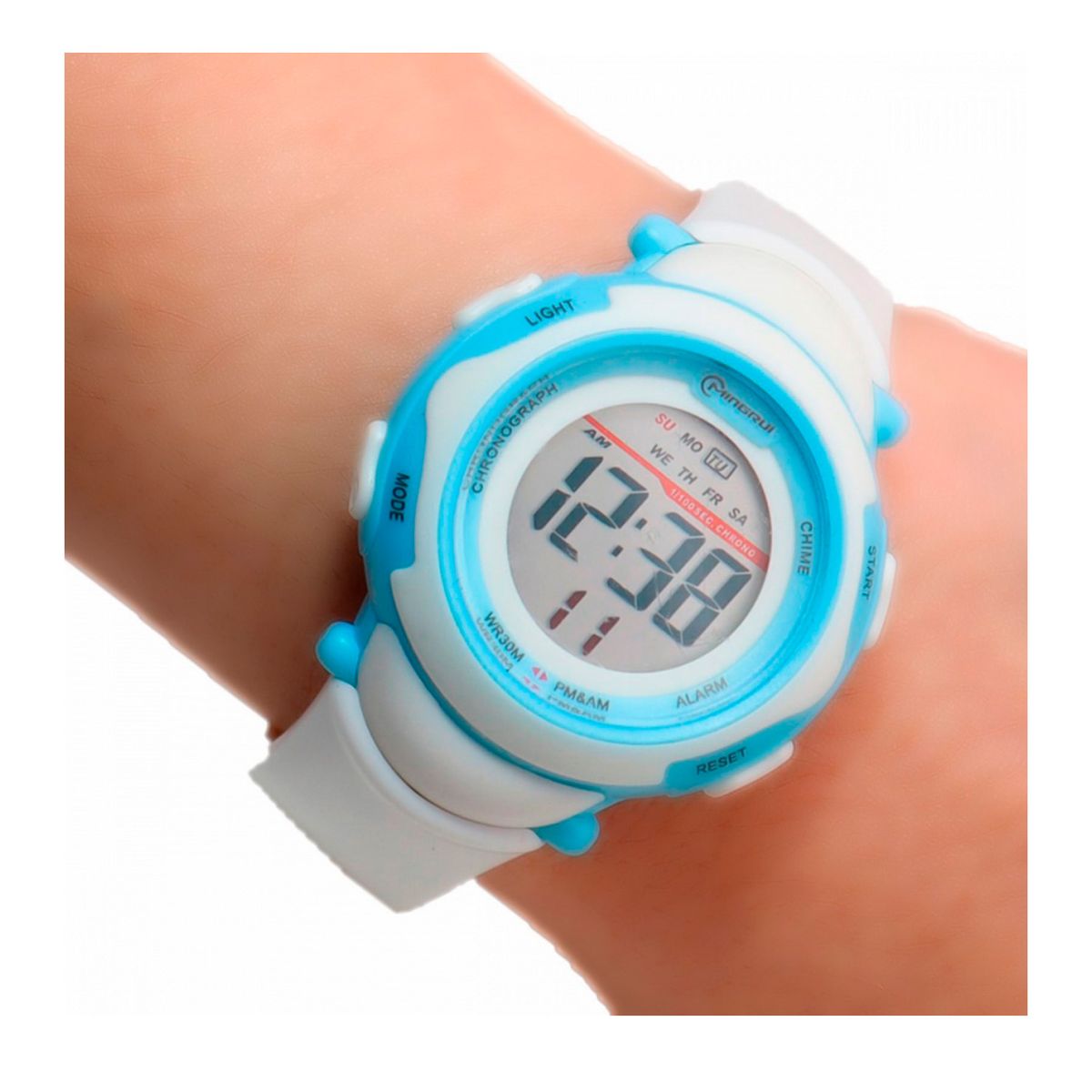 MINGRUI - Reloj Impermeable Niña Niños Digital Luz + Estuche.