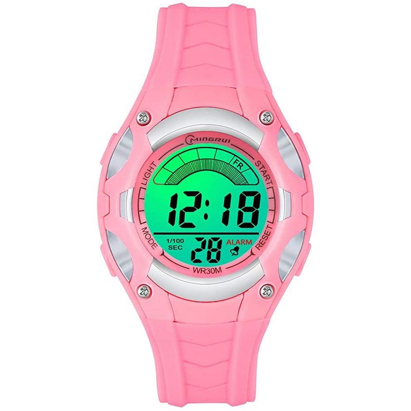 MINGRUI - Reloj Impermeable Niña Niños Digital Luz + Estuche.