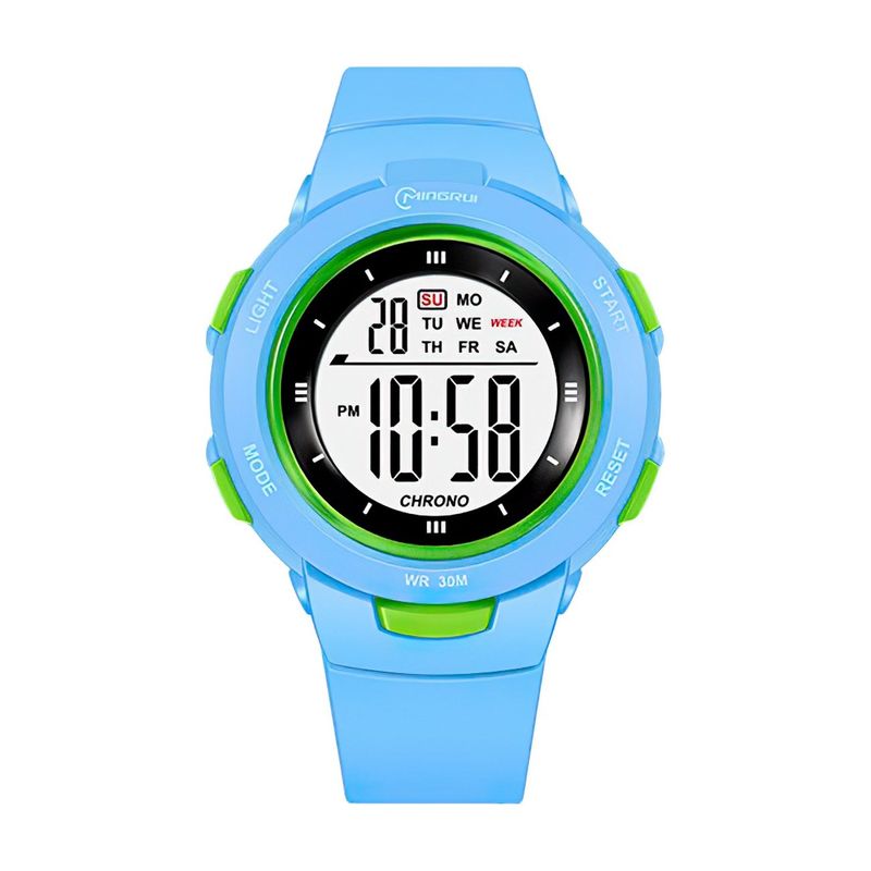 MINGRUI - Reloj Impermeable Niña Niños Digital Luz + Estuche.
