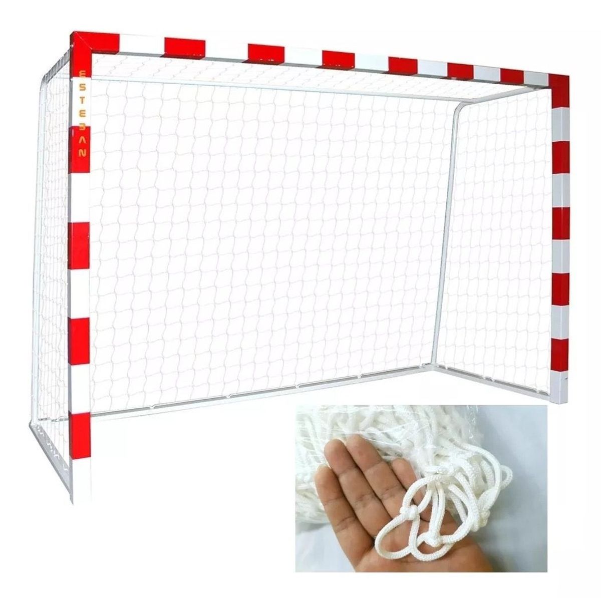 GENERICO - Malla Arcos Microfutbol Futsal Par Grosor 5 Tipo Cabaña