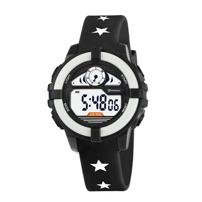 MINGRUI - Reloj Impermeable Niña Niños Digital Luz + Estuche.