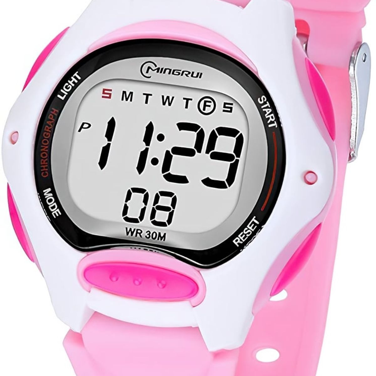 MINGRUI - Reloj Impermeable Niña Niños Digital Luz + Estuche.