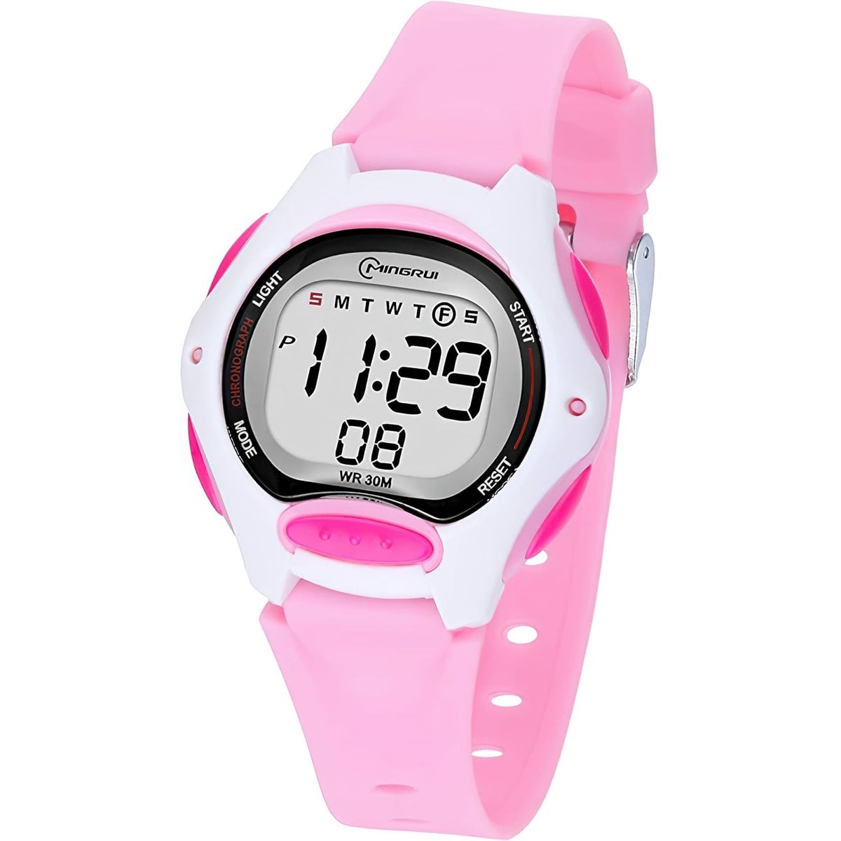 MINGRUI - Reloj Impermeable Niña Niños Digital Luz + Estuche.