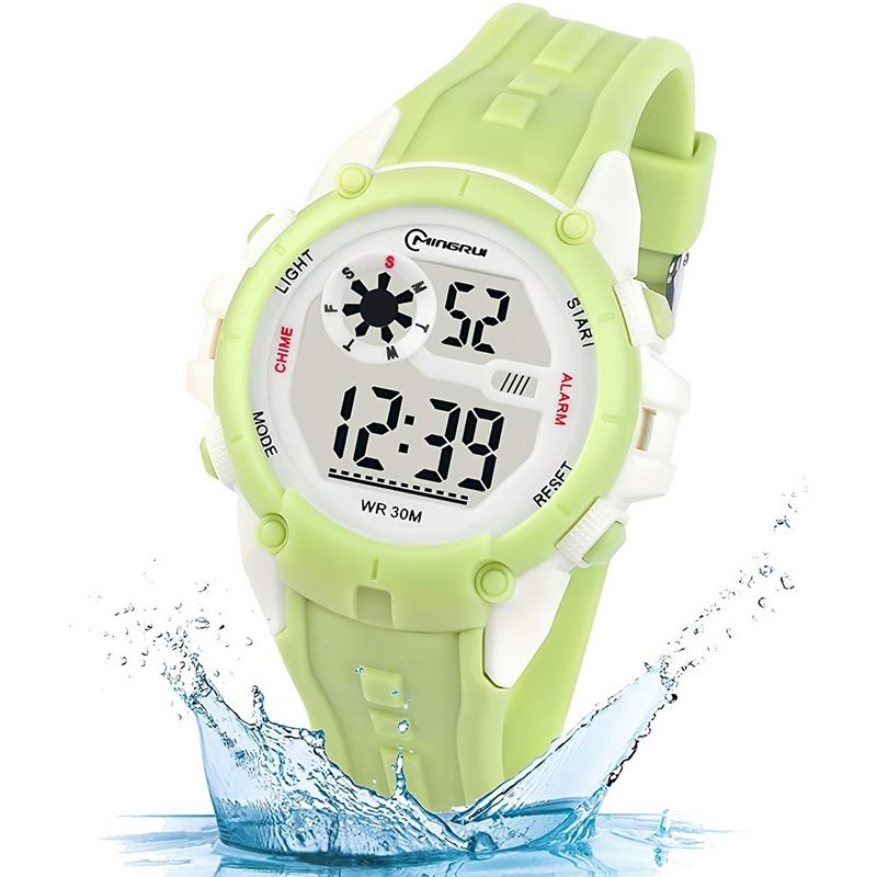 MINGRUI - Reloj Impermeable Niña Niños Digital Luz + Estuche.