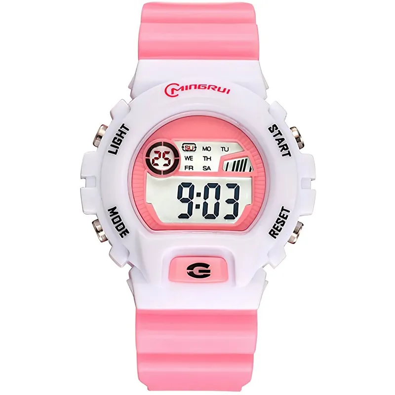MINGRUI - Reloj Impermeable Niña Niños Digital Luz + Estuche.