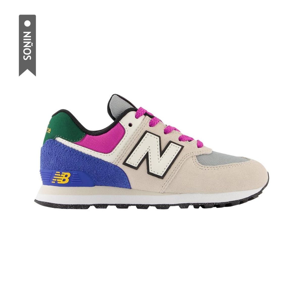 NEW BALANCE - Tenis New Balance 574 Niño-Beige