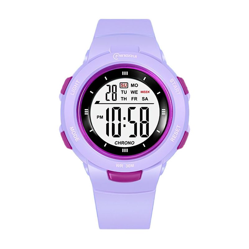 MINGRUI - Reloj Impermeable Niña Niños Digital Luz + Estuche.