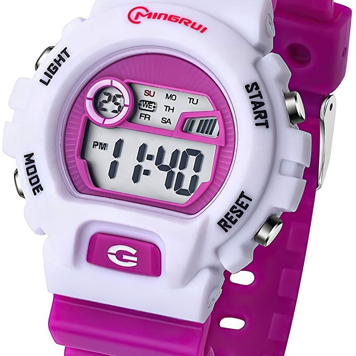 MINGRUI - Reloj Impermeable Niña Niños Digital Luz + Estuche