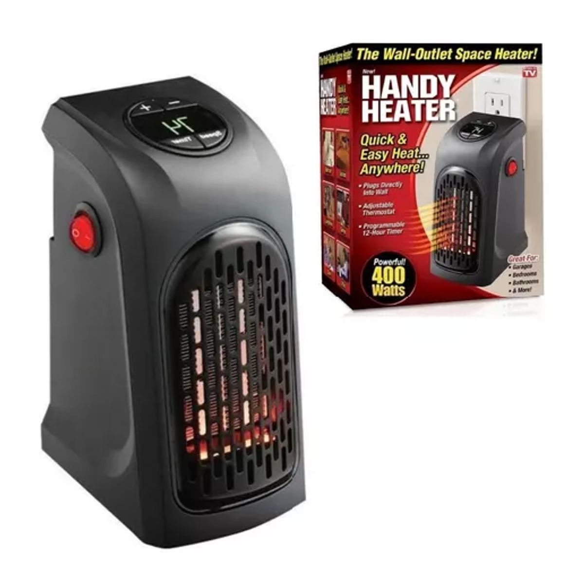 GENERICO - Calentador Ambiente Calefactor Graduable Electrico Temporizador 110v