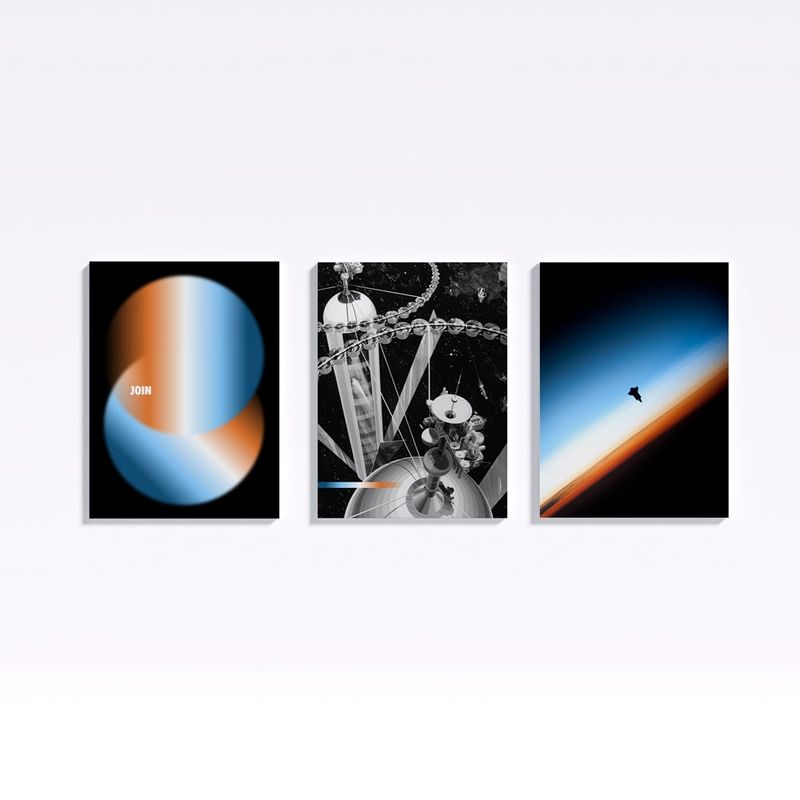 GAMA DIGITAL - Cuadros decorativos Triptico Nasa