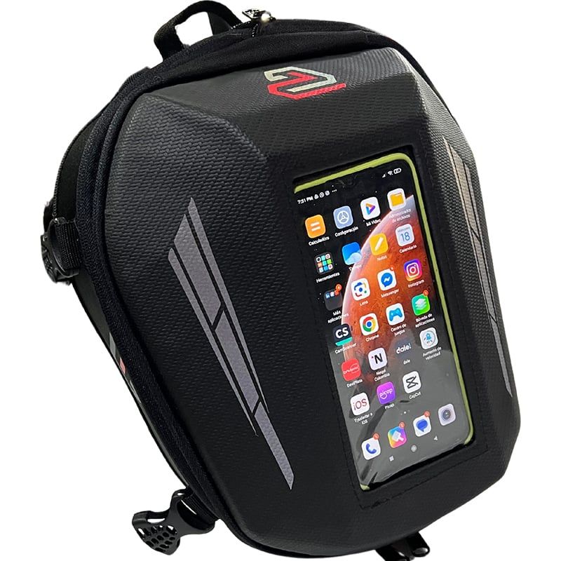 GENERICO - Maleta Tank Bag Rigido Porta Celular Personalizado