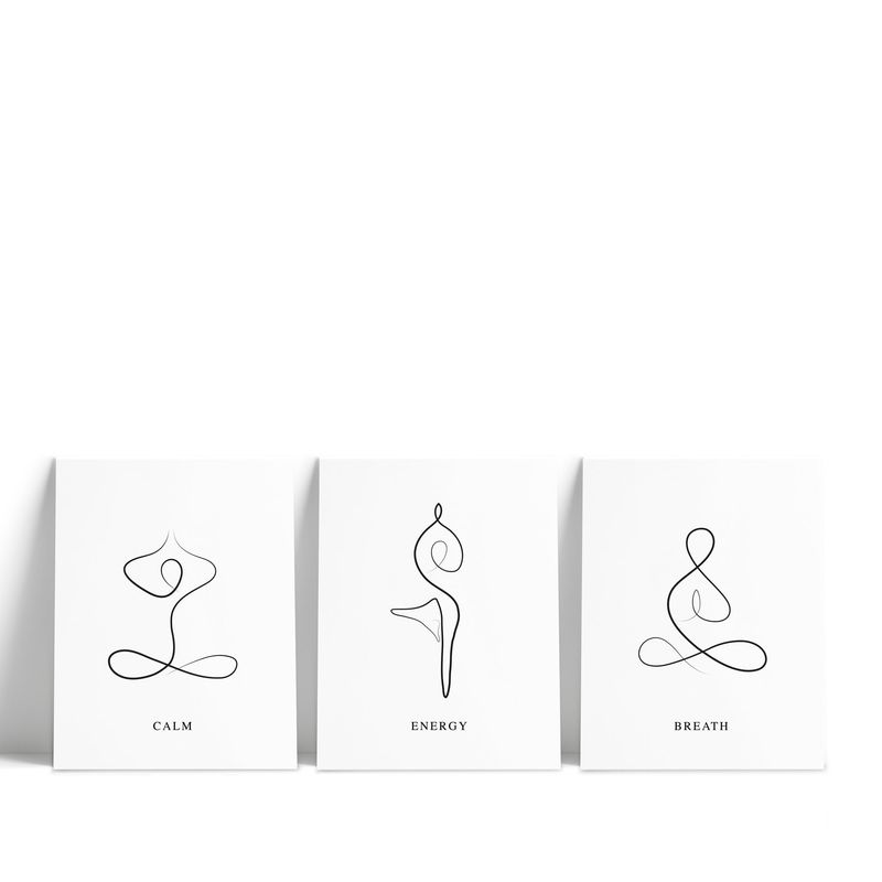 GAMA DIGITAL - Cuadros decorativos Triptico Calm and breath