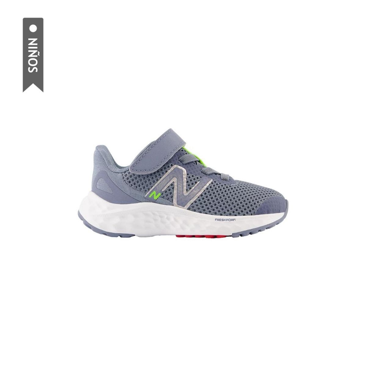 NEW BALANCE - Tenis New Balance Fresh Foam Arishi Niño-Gris